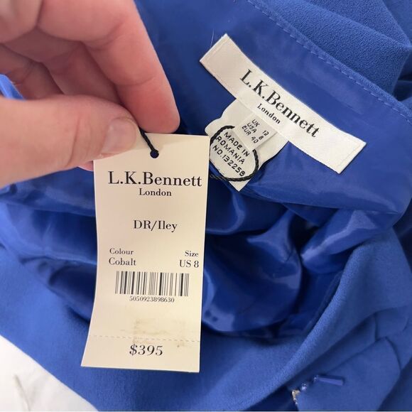Nwt L.K Bennett Royal Cobalt Blue sheath Dress us 8 Kate Middleton designer - Picture 5 of 16